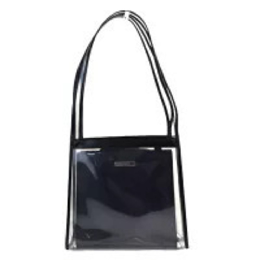 Gucci Handbag Shoulder Clear Black Vinyl Leather